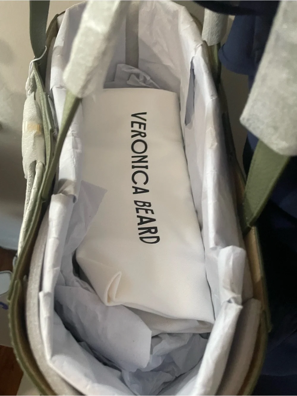 Veronica Beard tote leather exterior